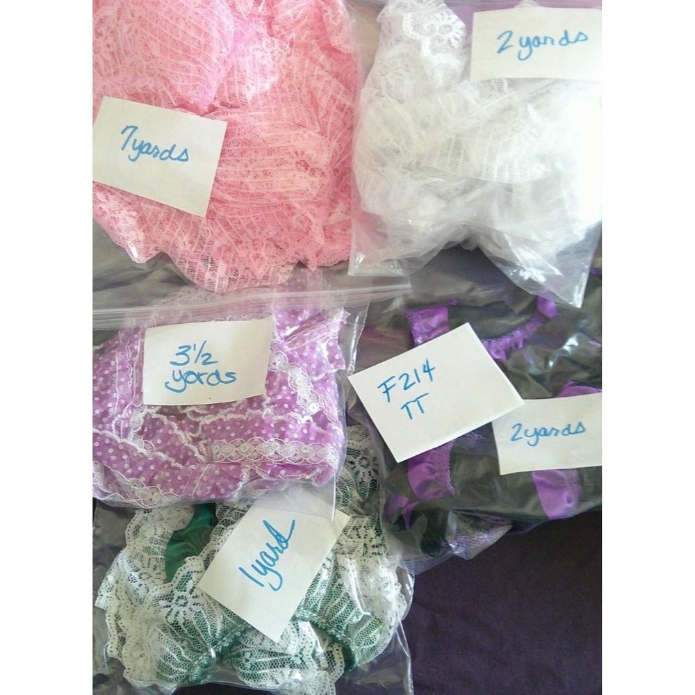 Ruffled Lace Trim Multiple Sizes & Colors * Sewing * Crafts * F214 tt